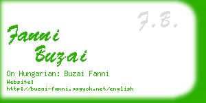 fanni buzai business card